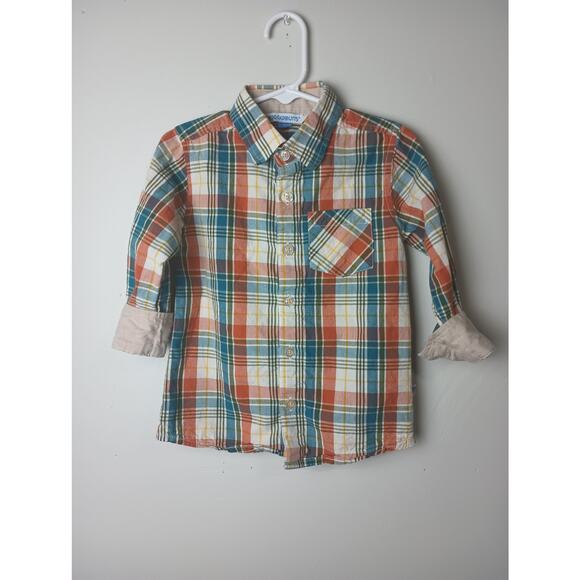 Ruggedbutts Shirt Toddler Plaid Button Up Mult Colors Long sleeve Pocket Photo - Picture 1 of 4